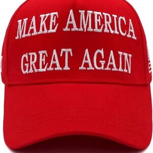 New Patriotic Red Cap with American Flag